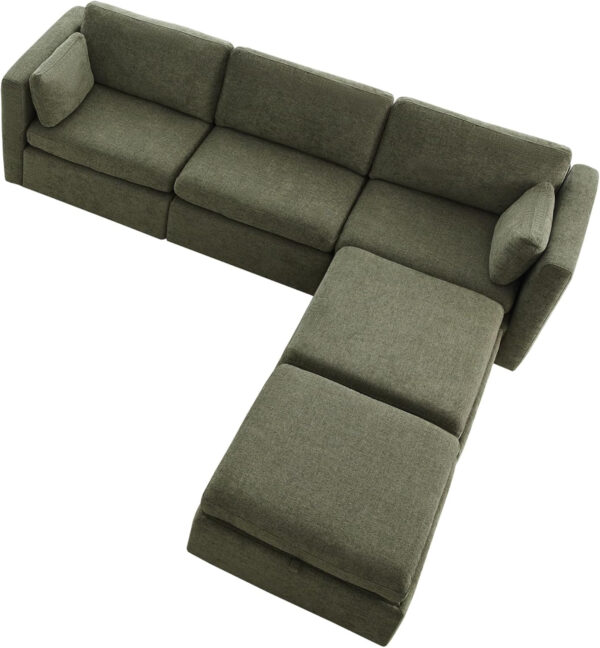 6885463c7354900896b201640f32d81ed8a00e15bfe87366564ba.jpg CHITA Oversized Modular Sectional Sofa, FSC Certified L Shaped Sectional Couches for Living Room, 112 inch Width,4 Seat Modular Sofa with Storage Ottoman, Linen