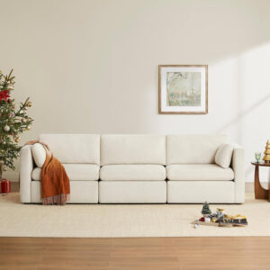 6885463f3263cbd6c352c300277ea6a565ce7aa74646a231235e5.jpg CHITA Oversized Modular Sectional Sofa, FSC Certified L Shaped Sectional Couches for Living Room, 112 inch Width,4 Seat Modular Sofa with Storage Ottoman, Linen