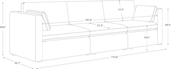 68854650a06a837539c9d9a6c951e60d1a94481ff26d2b05fc6da.jpg CHITA Oversized Modular Sectional Sofa, FSC Certified L Shaped Sectional Couches for Living Room, 112 inch Width,4 Seat Modular Sofa with Storage Ottoman, Linen