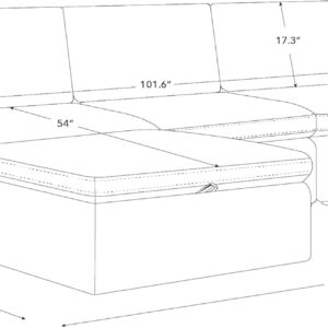 688546594a342c2816d71a72d1c1fcdf611b9284fba0a9b29b09c.jpg CHITA Oversized Modular Sectional Sofa, FSC Certified L Shaped Sectional Couches for Living Room, 112 inch Width,4 Seat Modular Sofa with Storage Ottoman, Linen