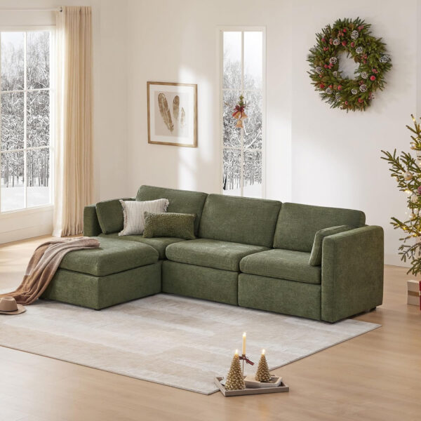 6885465a437f7adf4afb715e225e1a088af4e010295cc1a48688e.jpg CHITA Oversized Modular Sectional Sofa, FSC Certified L Shaped Sectional Couches for Living Room, 112 inch Width,4 Seat Modular Sofa with Storage Ottoman, Linen