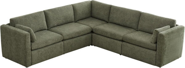 6885466f2546e1e3691c5a480c898afbc1eb5be8f9e0153a72507.jpg CHITA Oversized Modular Sectional Sofa, FSC Certified L Shaped Sectional Couches for Living Room, 112 inch Width,4 Seat Modular Sofa with Storage Ottoman, Linen