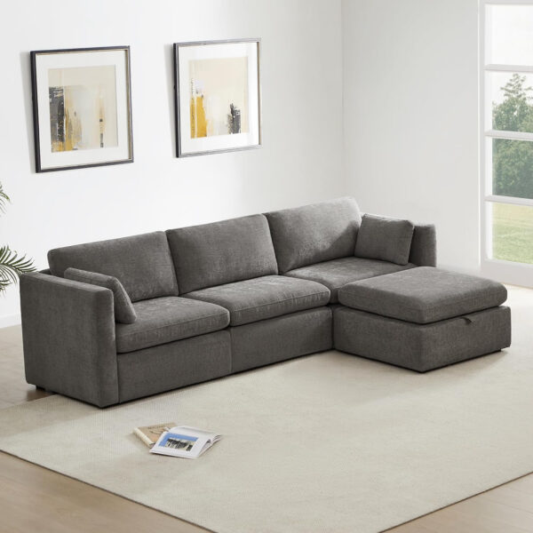 688546882fdbd13759c91e6d66f993a49f1e8f36936bebed1764c.jpg CHITA Oversized Modular Sectional Sofa, FSC Certified L Shaped Sectional Couches for Living Room, 112 inch Width,4 Seat Modular Sofa with Storage Ottoman, Linen