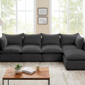 Modular Sectional Sofa, 5 Seater Sofa with Reversible Chaise for Living Room, L Shape Sofa