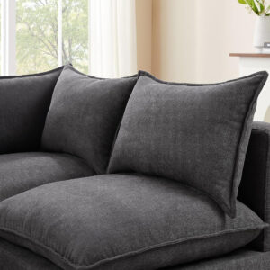 Modular Sectional Sofa, 5 Seater Sofa with Reversible Chaise for Living Room, L Shape Sofa