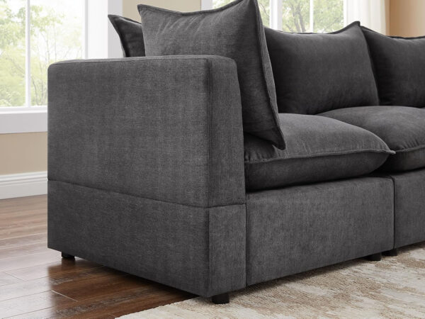 Modular Sectional Sofa, 5 Seater Sofa with Reversible Chaise for Living Room, L Shape Sofa