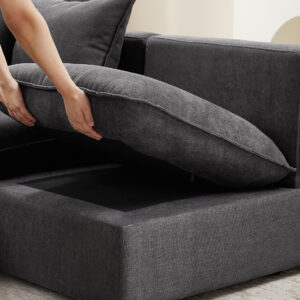 Modular Sectional Sofa, 5 Seater Sofa with Reversible Chaise for Living Room, L Shape Sofa