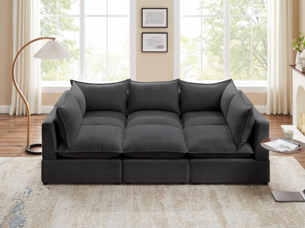 Modular Sectional Sofa, 5 Seater Sofa with Reversible Chaise for Living Room, L Shape Sofa
