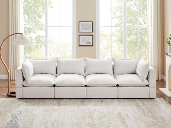 Modular Sectional Sofa, 5 Seater Sofa with Reversible Chaise for Living Room, L Shape Sofa