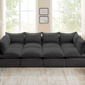 Modular Sectional Sofa, 5 Seater Sofa with Reversible Chaise for Living Room, L Shape Sofa