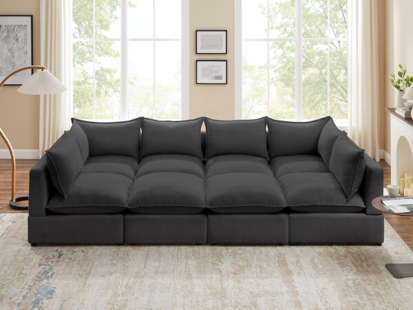 Modular Sectional Sofa, 5 Seater Sofa with Reversible Chaise for Living Room, L Shape Sofa