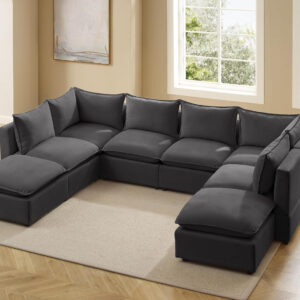 Modular Sectional Sofa, 5 Seater Sofa with Reversible Chaise for Living Room, L Shape Sofa