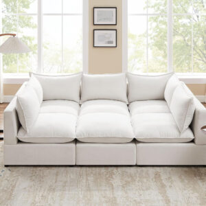 Modular Sectional Sofa, 5 Seater Sofa with Reversible Chaise for Living Room, L Shape Sofa