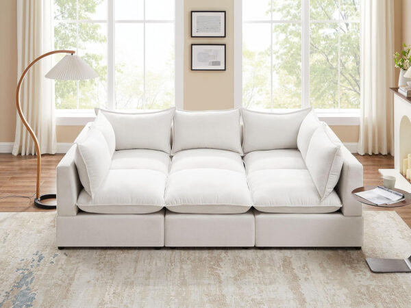 Modular Sectional Sofa, 5 Seater Sofa with Reversible Chaise for Living Room, L Shape Sofa