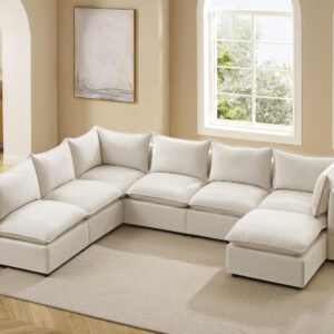 Modular Sectional Sofa, 5 Seater Sofa with Reversible Chaise for Living Room, L Shape Sofa