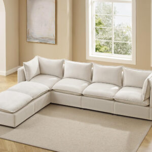 Modular Sectional Sofa, 5 Seater Sofa with Reversible Chaise for Living Room, L Shape Sofa