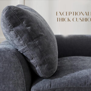 110" Cloud Sectional Couches for Living Room, Convertible L-Shape Couch with Ottoman, 3 Seater Modular Sectional Sofa, Warm White