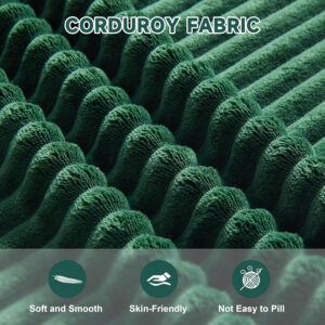 135.4" Cloud Couch Sectional, Modular Sofa with Deep Seat, Plush Corduroy U Shaped Boneless Couch, Convertible Sectional Couches for Living Room, 6Seat, Black