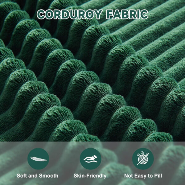 135.4" Cloud Couch Sectional, Modular Sofa with Deep Seat, Plush Corduroy U Shaped Boneless Couch, Convertible Sectional Couches for Living Room, 6Seat, Black