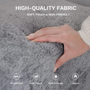 COLAMY 118" U-Shaped Sectional Couch, 4-Seat Modular Sofa with 2 Ottomans and Foldable Side Table, Grey for Living Room