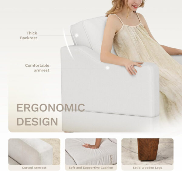 COLAMY 118" U-Shaped Sectional Couch, 4-Seat Modular Sofa with 2 Ottomans and Foldable Side Table, Grey for Living Room