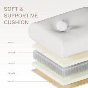 COLAMY 118" U-Shaped Sectional Couch, 4-Seat Modular Sofa with 2 Ottomans and Foldable Side Table, Grey for Living Room