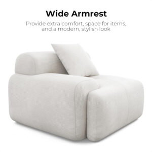 68855a59122f6013005b76bc9b5432a2a1f631f0c49e40c44fb81.jpg LIKIMIO 118" Modern L-Shaped Modular Sectional Sofa for Living Room, Corduroy Upholstery Beige, Oversized 3-Seater Couch with Deep Seat and Movable Ottoman – No Assembly