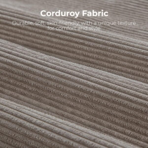 68855a610c3e2d3e8e7845dc1b92ca701b65f39cdd992b23e00b3.jpg LIKIMIO 118" Modern L-Shaped Modular Sectional Sofa for Living Room, Corduroy Upholstery Beige, Oversized 3-Seater Couch with Deep Seat and Movable Ottoman – No Assembly