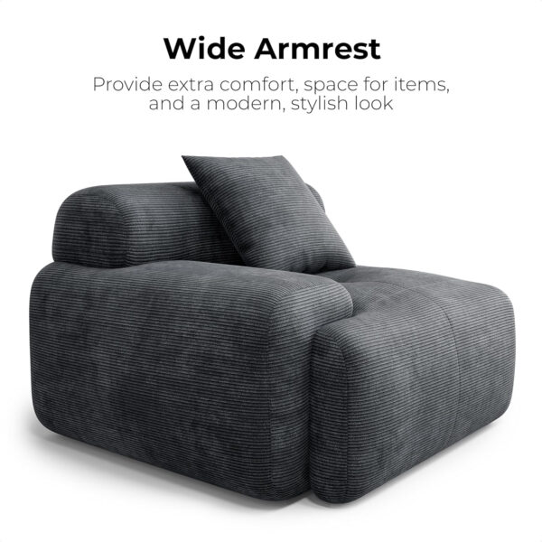 68855a66c66a2d9b9a986594593719aea499ce8c47b871ce707a2.jpg LIKIMIO 118" Modern L-Shaped Modular Sectional Sofa for Living Room, Corduroy Upholstery Beige, Oversized 3-Seater Couch with Deep Seat and Movable Ottoman – No Assembly