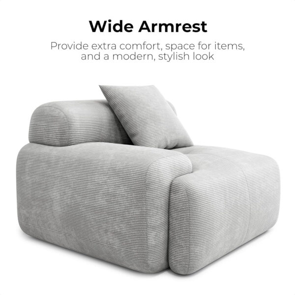 68855a74b28048874b7f6c52009cd66bbf1e815d1da3645f9ff1e.jpg LIKIMIO 118" Modern L-Shaped Modular Sectional Sofa for Living Room, Corduroy Upholstery Beige, Oversized 3-Seater Couch with Deep Seat and Movable Ottoman – No Assembly