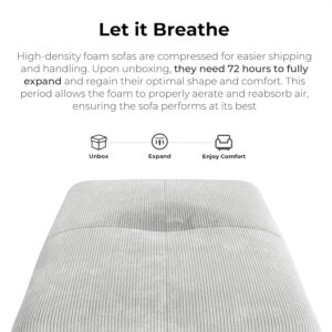 68855a775ca95f0c85b03930d4df3425812c92413dfaa9919d6da.jpg LIKIMIO 118" Modern L-Shaped Modular Sectional Sofa for Living Room, Corduroy Upholstery Beige, Oversized 3-Seater Couch with Deep Seat and Movable Ottoman – No Assembly