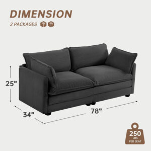 ROWHY Oversized Modular Sectional Sofa with Movable Ottoman, 112 Inch 4 Seat Modern Corduroy Sofa Set, Convertible L Shaped Couch for Living Room and Office, Beige