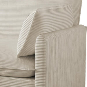 ROWHY Oversized Modular Sectional Sofa with Movable Ottoman, 112 Inch 4 Seat Modern Corduroy Sofa Set, Convertible L Shaped Couch for Living Room and Office, Beige