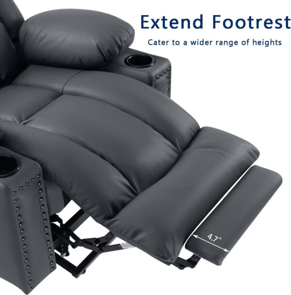 Large Power Lift Chairs Recliners for Elderly with Heated and Massage, Overstuffed Adjustable Lift Chairs, 3 Positions, Breathable Leather, USB-A and USB-C, Cup Holder, Side Pocket Dark Brown