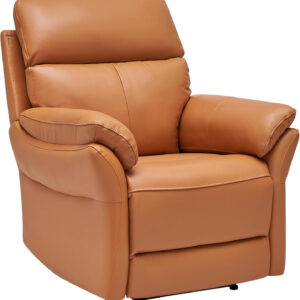 Genuine Leather Recliner Chair, Top Grain Leather, Italian Water-Washing Process, Recliner Chairs for Adults, for Living Room, Theater Seating, Bedroom. R1, Beige