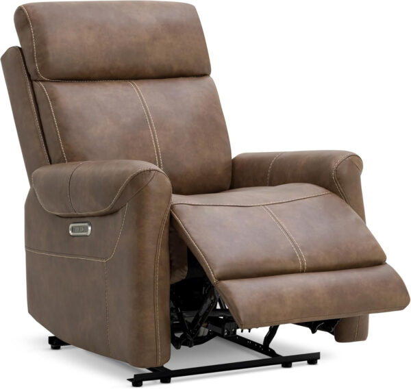 Leather Recliner Chair for Adults Wall Hugger RV Recliner with USB Charging Ports Electric Power Reclining Sofa for Living Room Home Theater Seating Bedroom