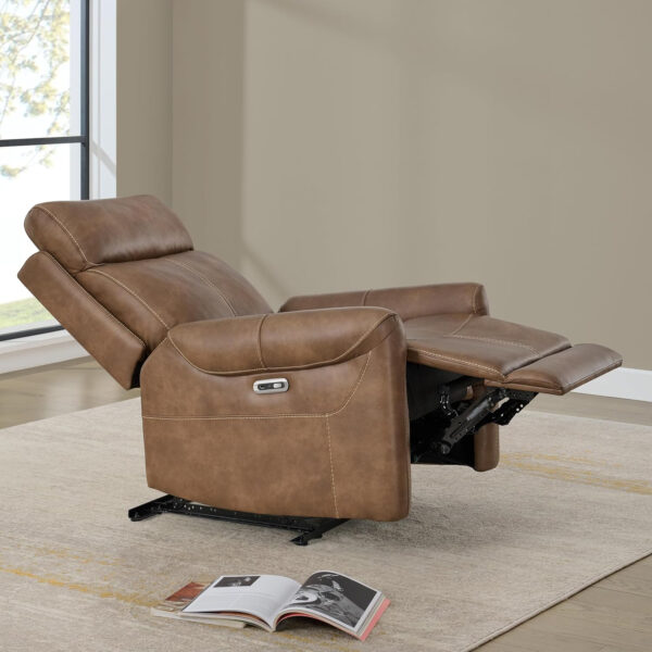 Leather Recliner Chair for Adults Wall Hugger RV Recliner with USB Charging Ports Electric Power Reclining Sofa for Living Room Home Theater Seating Bedroom