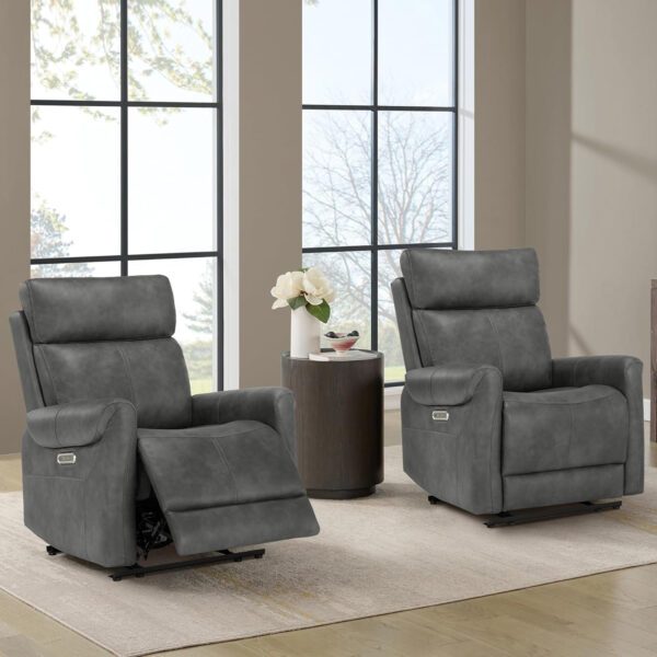 Leather Recliner Chair for Adults Wall Hugger RV Recliner with USB Charging Ports Electric Power Reclining Sofa for Living Room Home Theater Seating Bedroom