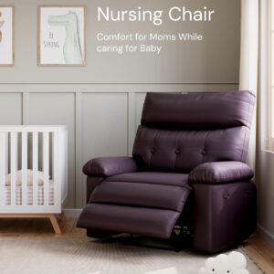 GarveeHome Oversized Recliner Chair - Faux PU Leather Manual Recliner for Adults, Lazy Chair with 1.5X Sponge Comfort Arm and Back for Living Room, Bedroom