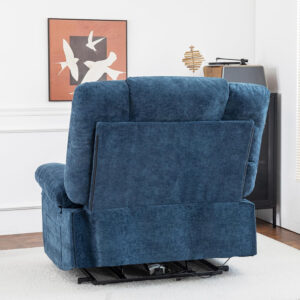 Oversized Recliner Chair Extra Wide Large Recliner for Adults 350lbs with Lumbar Support Pillow Nursery Chair Living Room (Manual, BROWN-6002)