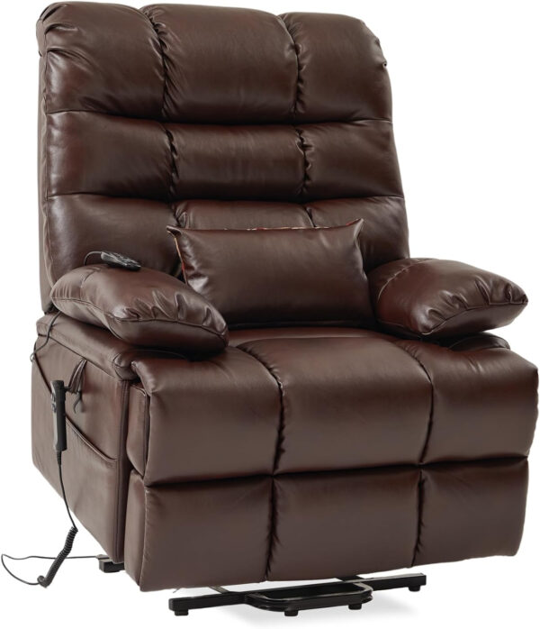 68868facd8452beff5a048d5a3dd11eeb950d99b8c6bfa1c5e3a5.jpg DYNOX 400lbs Lift Chairs for Big & Tall Seniors Power Lay Flat Recliner Extra Large Wide Oversized Lift Sofa with Heat Massage Electric Lift Recliner Chair Bed(9205,Faux Leather, Dark Brown)