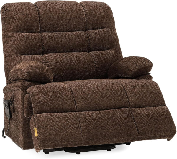 68868fb2baa158e06934b290778ae7ea351235137a0f9cc6f46b3.jpg DYNOX 400lbs Lift Chairs for Big & Tall Seniors Power Lay Flat Recliner Extra Large Wide Oversized Lift Sofa with Heat Massage Electric Lift Recliner Chair Bed(9205,Faux Leather, Dark Brown)