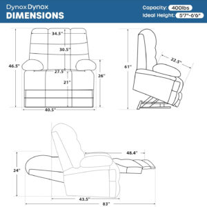 68868fbde6586efc81fd9369003f638dc43edbb1064b0ede15349.jpg DYNOX 400lbs Lift Chairs for Big & Tall Seniors Power Lay Flat Recliner Extra Large Wide Oversized Lift Sofa with Heat Massage Electric Lift Recliner Chair Bed(9205,Faux Leather, Dark Brown)