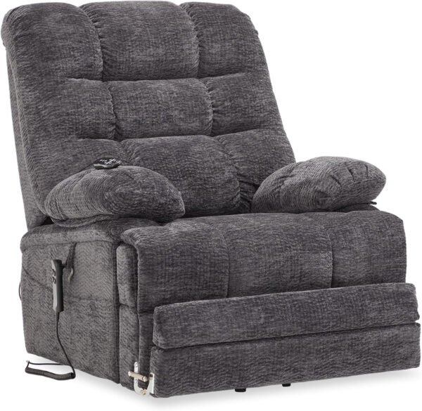 68868fc558ab7ecc7daa711bc78f485b582d2ef7a33f52bb8be5e.jpg DYNOX 400lbs Lift Chairs for Big & Tall Seniors Power Lay Flat Recliner Extra Large Wide Oversized Lift Sofa with Heat Massage Electric Lift Recliner Chair Bed(9205,Faux Leather, Dark Brown)