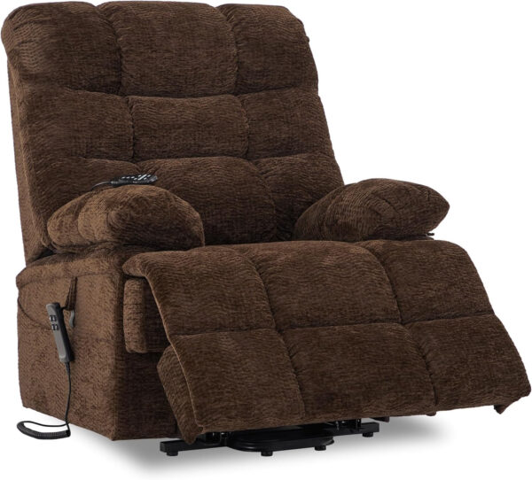 68868fc6d8664f0059b222803837f2ca9439b54d65289a84e44f3.jpg DYNOX 400lbs Lift Chairs for Big & Tall Seniors Power Lay Flat Recliner Extra Large Wide Oversized Lift Sofa with Heat Massage Electric Lift Recliner Chair Bed(9205,Faux Leather, Dark Brown)