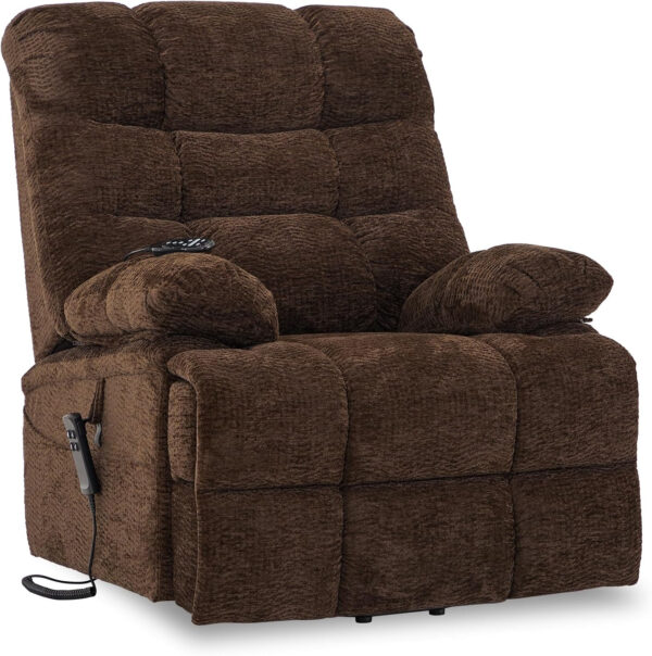 68868fce5a58b446847c94b439154f75e74c619af59412fb961c8.jpg DYNOX 400lbs Lift Chairs for Big & Tall Seniors Power Lay Flat Recliner Extra Large Wide Oversized Lift Sofa with Heat Massage Electric Lift Recliner Chair Bed(9205,Faux Leather, Dark Brown)