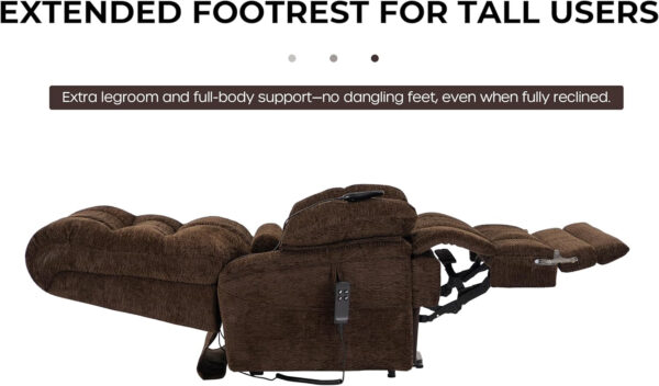 68868ff0c84b0b89e2c9c19c125562396ff221030c8196df35d94.jpg DYNOX 400lbs Lift Chairs for Big & Tall Seniors Power Lay Flat Recliner Extra Large Wide Oversized Lift Sofa with Heat Massage Electric Lift Recliner Chair Bed(9205,Faux Leather, Dark Brown)