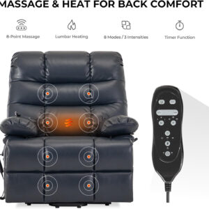 688690023ceca925cc91d1f3e3e1ac6a75752d067a160de64b4ef.jpg DYNOX 400lbs Lift Chairs for Big & Tall Seniors Power Lay Flat Recliner Extra Large Wide Oversized Lift Sofa with Heat Massage Electric Lift Recliner Chair Bed(9205,Faux Leather, Dark Brown)