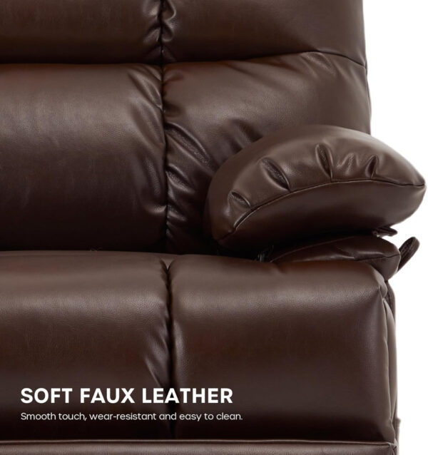 6886900adb525214f6d611e1b57907ecc65cce9aaf9468990a1f9.jpg DYNOX 400lbs Lift Chairs for Big & Tall Seniors Power Lay Flat Recliner Extra Large Wide Oversized Lift Sofa with Heat Massage Electric Lift Recliner Chair Bed(9205,Faux Leather, Dark Brown)