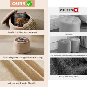 Oversized Swivel Rocker Recliner with Massage and Heat, 26" Extra Wide Swivel Nursery Recliner with Adjustable Headrest, Manual Rocker Recliner Chair with Two Removable Pillows for Living Room, Beige